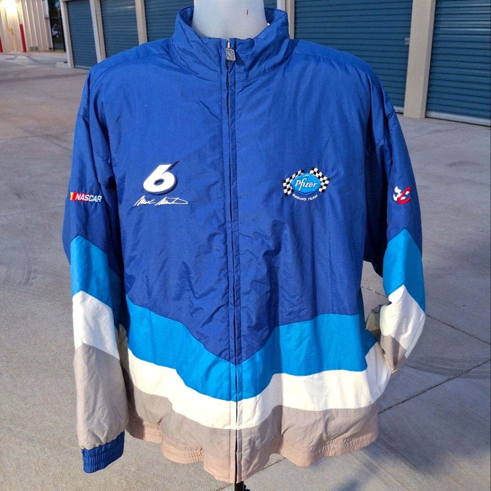 NWT Vintage Dead Stock Y2K NASCAR Pfizer Mark Anthony Martin Jacket Sz XL